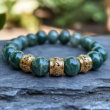 Jade Beaded Bracelet 12mm