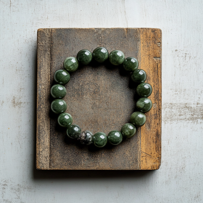 Jade Beaded Bracelet 12mm